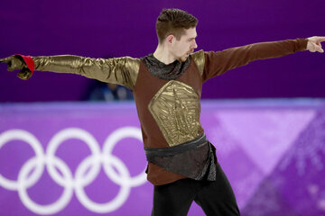 Fentz, vestido como Jaime Lannister, hoy, en los Juegos de Pyeongchang. (Fuente: EFE)