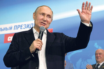 Como pronosticaban los sondeos, Putin consiguió una clara victoria en los comicios de ayer. (Fuente: AFP)