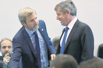Rogelio Frigerio y Emilio Monzó volvieron ayer a las reuniones semanales con el Presidente y su entorno.