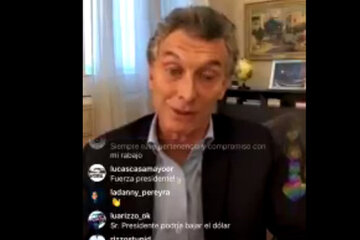 Macri, durante su conferencia por Instagram. (Fuente: Captura de pantalla)