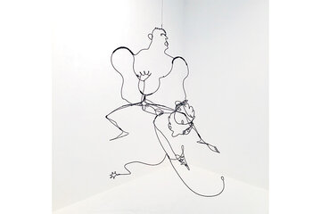 Hércules y el león, 1928. Escultura de alambre de Alexander Calder.