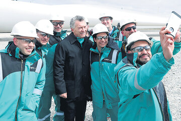 El presidente Mauricio Macri habló en la inauguración de un parque eólico en Chubut. (Fuente: NA)
