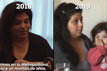 La anfitriona de Macri, antes y después. (Fuente: Captura de pantalla)
