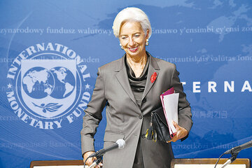 Christine Lagarde, titular del FMI, futura titular del Banco Central Europeo. Ella se va, el programa de ajuste se queda. (Fuente: AFP)