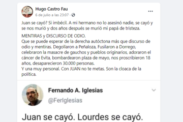 El hermano de Juan Castro cruzó a Fernando Iglesias  