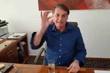 El polémico video de Bolsonaro tomando cloroquina en cámara: "Con toda certeza esta funcionando"