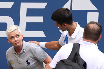 Djokovic y las amenazas a la jueza de línea del US Open (Fuente: AFP)