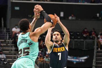 Facundo Campazzo y un "pase de bowling" que sorprendió a la NBA (Fuente: AFP)