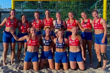 Beach handball: las noruegas se rebelaron contra el bikini obligatorio y jugaron con shorts (Fuente: Twitter)