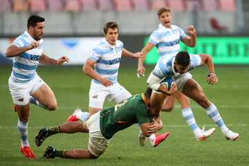 Los Pumas perdieron categóricamente frente a Sudáfrica por el Championship (Fuente: NA)