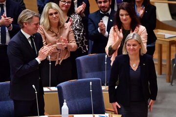 La socialdemócrata Magdalena Andersson, elegida por segunda vez primera ministra de Suecia (Fuente: AFP)