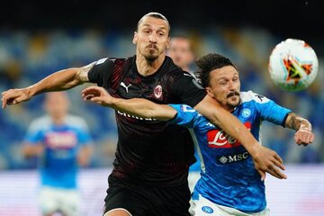 Serie A de Italia: Milan venció a Napoli y quedó solo en la punta