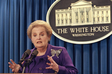 Murió Madeleine Albright, la primera mujer en ocupar el cargo de secretaria de Estado en Estados Unidos (Fuente: AFP)
