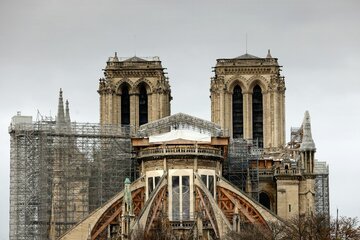 La catedral de Notre-Dame, a tres años del incendio (Fuente: AFP)