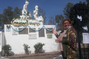 El día que Evita saludó desde el último vagón de un tren en Pampa de los Guanacos (Fuente: Daniel Torres)