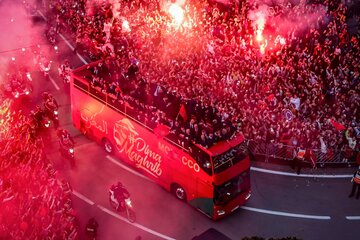 Mundial Qatar 2022: Marruecos también tuvo una recepción multitudinaria (Fuente: AFP)