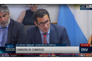 Diputados recibe al secretario de comercio, Lic. Matías Tombolini