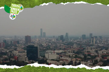 El cielo en el valle de México, una masa plomiza de smog.