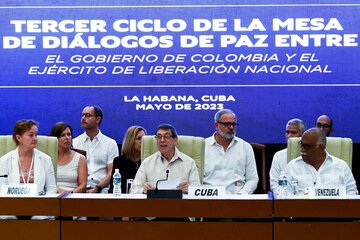 Colombia: arrancó la tercera ronda de paz con el ELN (Fuente: AFP)