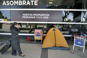 Sin techo: vuelven a verse en Aeroparque personas sin hogar (Fuente: Sandra Cartasso)