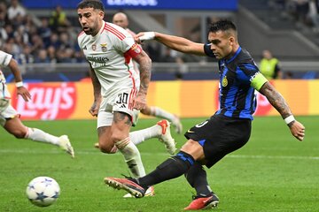 Martínez tuvo chances netas, pero no pudo anotar en el éxito de Inter (Fuente: EFE)
