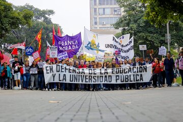 La marcha universitaria en Catamarca. 