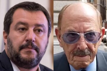 Antonio Angelucci (der.), un diputado de la Liga, el partido de ultraderecha de Matteo Salvini. 