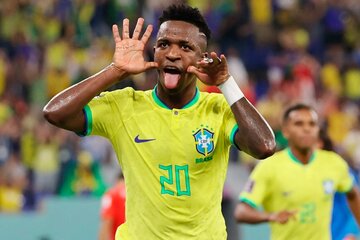 Vinicius, figura indiscutida del nuevo Brasil. Debutó como capitán en el último amistoso. (Fuente: AFP)