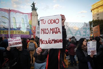 Activistas señalaron a Nicolás Márquez por el impacto de sus palabras en el lesbicidio de Barracas. (Fuente: Guadalupe Lombardo)