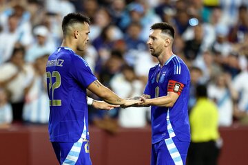 La selección argentina goleó 4-1 a Guatemala y llega de la mejor forma a la Copa América (Fuente: AFP)