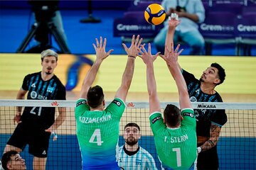 Argentina cayó ante Eslovenia en la Liga de Naciones de Voleibol (Fuente: Prensa feva)