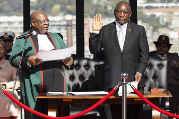 Sudáfrica: Ramaphosa fue investido para un segundo mandato presidencial (Fuente: AFP)