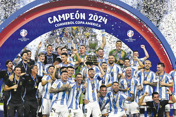 Copa América: Argentina derrotó a Colombia y festejó el título en Miami (Fuente: AFP)