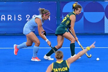 Las Leonas empataron con Australia y definirán el grupo en la última fecha en París 2024 (Fuente: AFP)