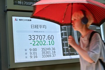 Cae la Bolsa de Japón: desplome récord del Nikkei desde 1987 (Fuente: AFP)