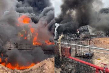 Se desató un gran incendio en una fábrica de resinas en el Parque Industrial de Gualeguaychú (Fuente: Captura de vídeo )