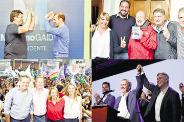 Los triunfadores en las elecciones en Neuquén, Santa Rosa, Paraná y Córdoba, que perdió el macrismo. 