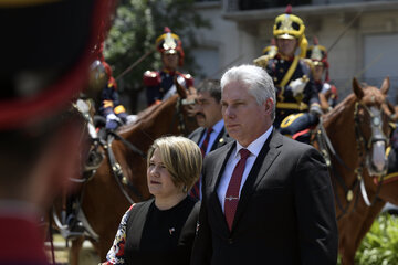 Una de las imágenes de su paso por Buenos Aires. (Fuente: AFP)