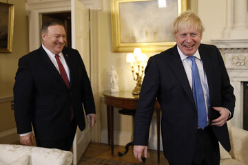 Pompeo y Johnson mostraron sintonía.  (Fuente: AFP)