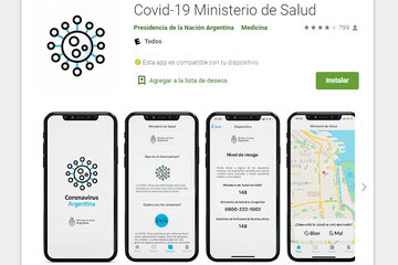 Medio millón personas se realizaron el autoexamen de síntomas con la aplicación "Coronavirus Argentina"
