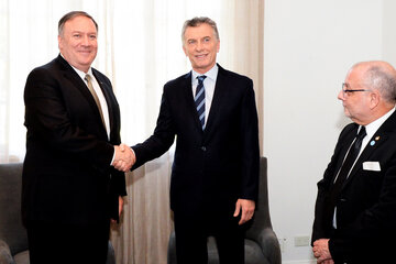 Mauricio Macri recibe al jefe de la diplomacia norteamericana y ex jefe de la CIA Mike Pompeo.