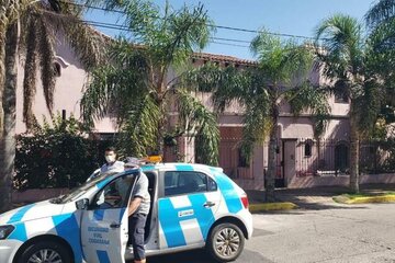 La entrada de la residencia geriátrica Santa Lucía, donde se produjeron los contagios.  (Fuente: Twitter)