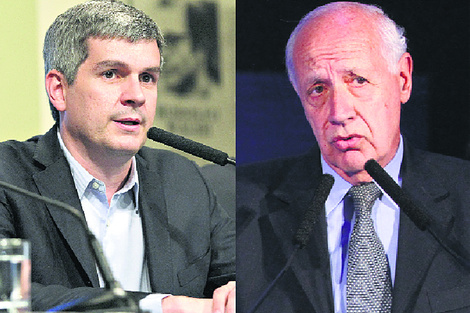 El jefe de Gabinete, Marcos Peña, y el ex ministro de Economía, Roberto Lavagna. (Fuente: Dyn / Leandro Teysseire)