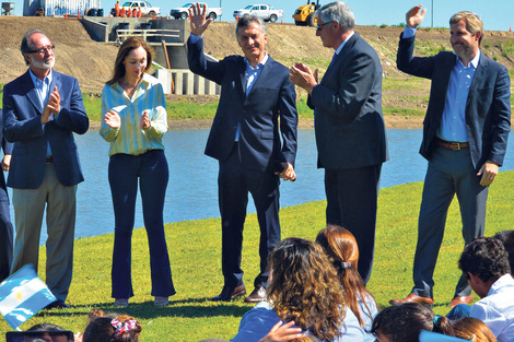 Macri presentó las obras del Salado junto a la gobernadora Vidal.