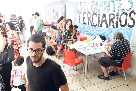 Los docentes habían ocupado la sede de Educación de la avenida Santa Fe al 1500 el jueves.  (Fuente: Leandro Teysseire)