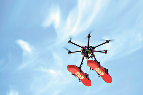 El dron salvavidas (Fuente: Andres Macera)