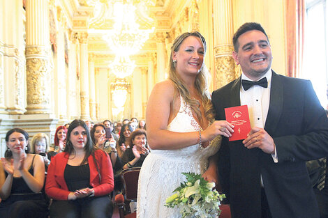 En el Salón Dorado, cada ceremonia duró 30 minutos. (Fuente: DyN)