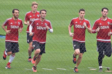 River entrenó ayer en Núñez y hoy lo hará en Ezeiza. Mañana será el viaje a Córdoba.