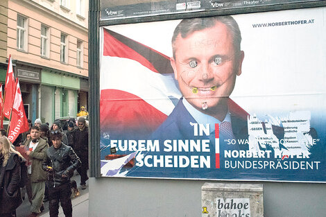 Los detractores de Norbert Hofer marcharon por Viena hasta el último día de campaña. (Fuente: AFP)