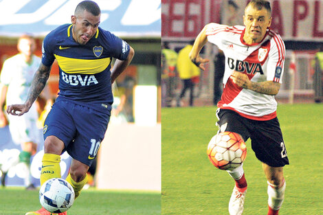 Los ídolos Carlos Tevez y Andrés D’Alessandro podrían jugar hoy su último River-Boca. (Fuente: Julio Martín Mancini &amp; Alejandro Leiva.)